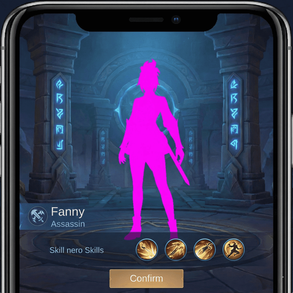 Mobile Legends pink hero glitch caused by corrupted skin script.